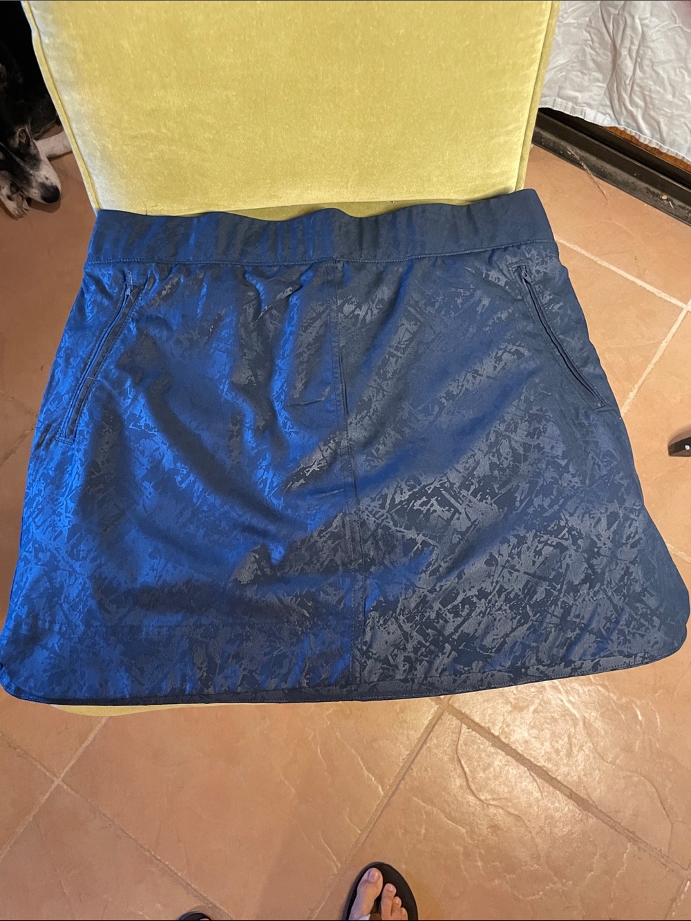 Orvis Navy Textured Mini Skirt